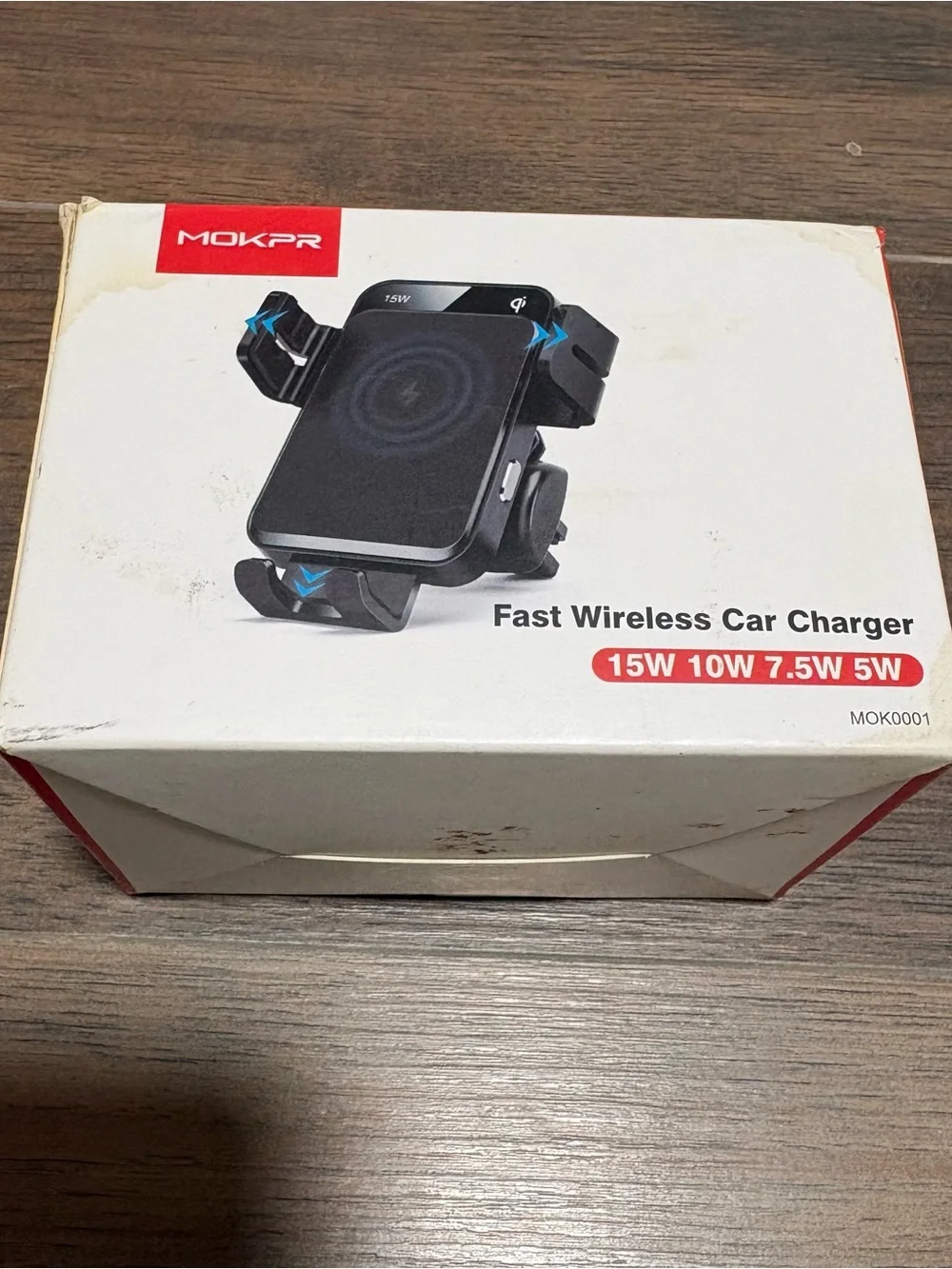 *NEW OPEN BOX* MOKPR Fast Wireless Car Charger Vent Mount Auto Clamp 15W Black